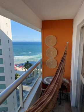 Ap vista mar, varanda, garagem e ar condicionado